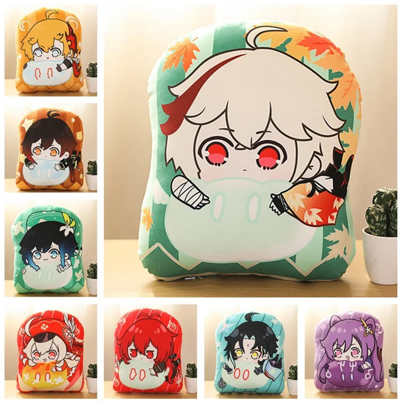 

Game Anime Genshin Impact Kaedehara Kazuha Morax Barbatos Slime Plush Pillow Doll Kawaii Cartoon Cosplay Accessories