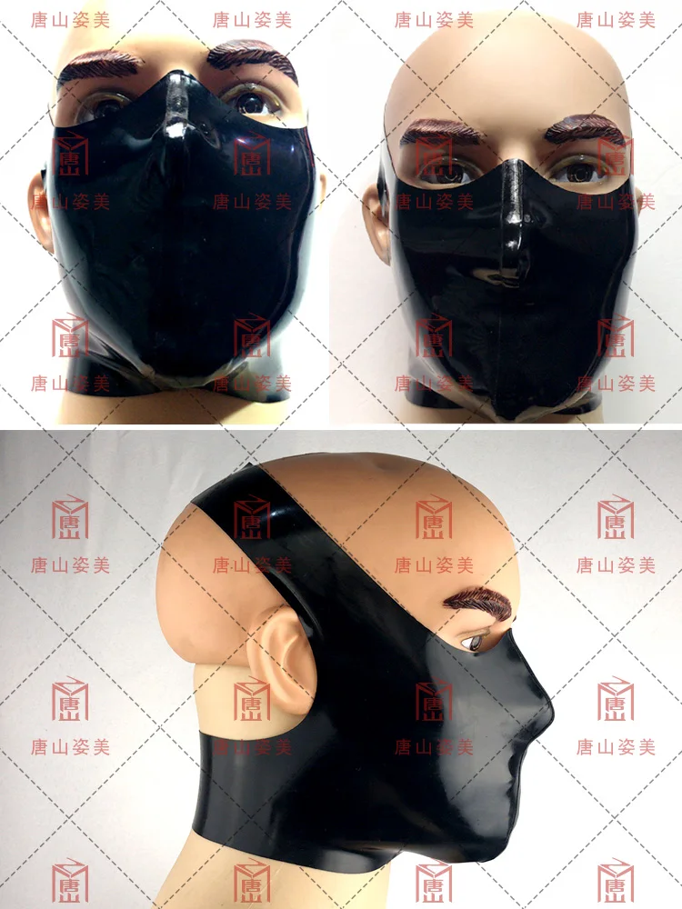 LATEX MASK COSPLAY HOOD NO HOLE