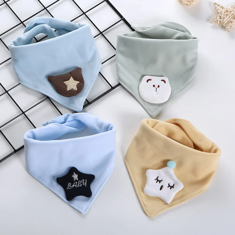 4 pieces/lot Baby Bibs Drooling Cotton Baby Scarf Burp Cloth Bandana Bibs Newborn Baby Boy Infant Girl Toddler Stuff Accessories