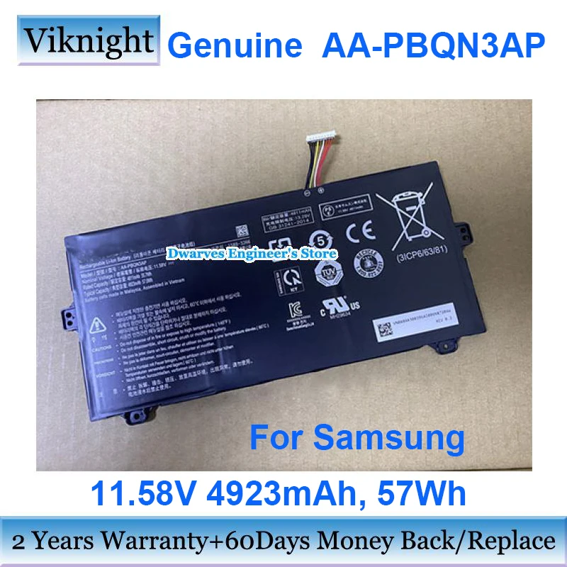 

Genuine 11.58V 4923mAh 57Wh Laptop Battery AA-PBQN3AP 3ICP6/63/81 For Samsung Laptop