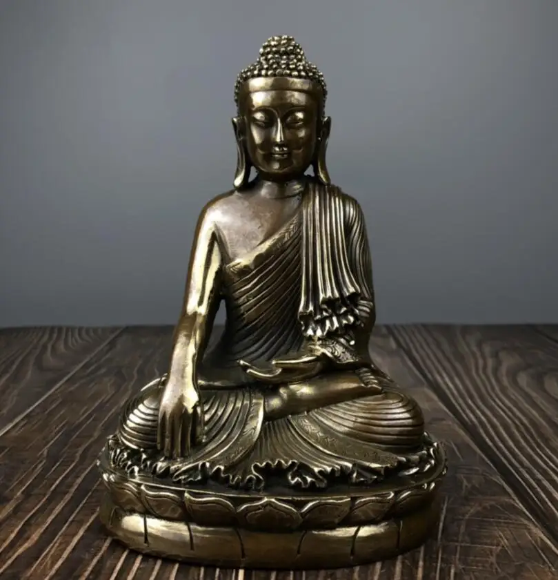 

China brass Sakyamuni Buddha crafts statue