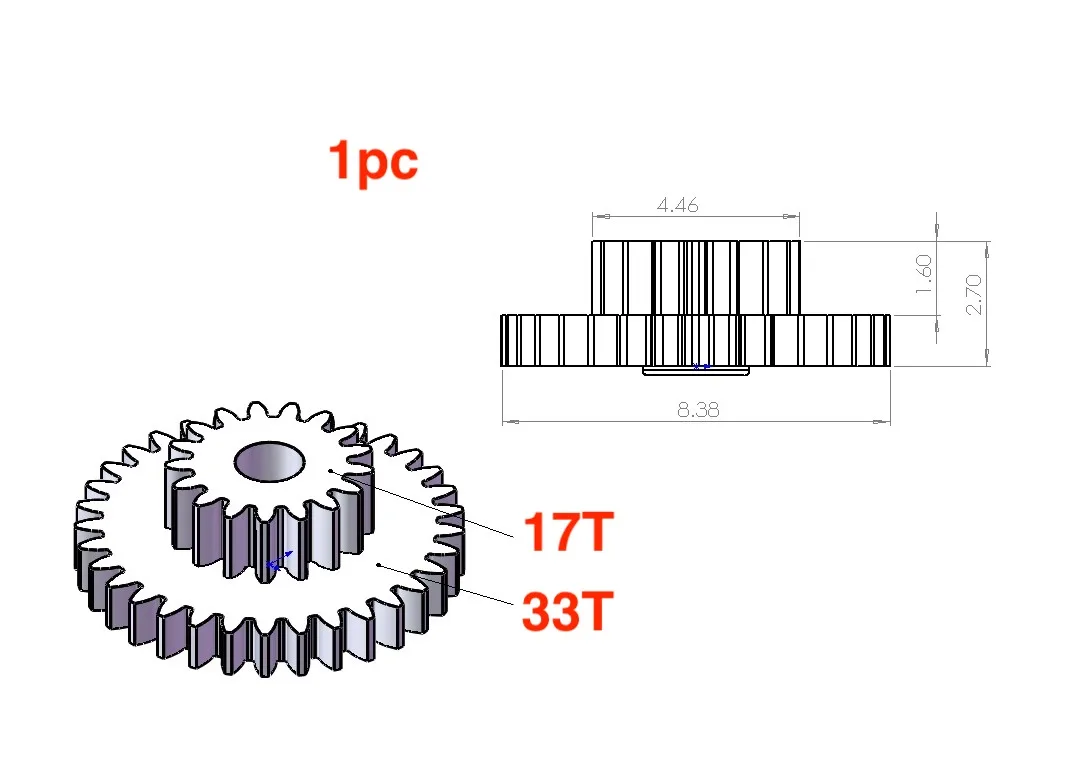 1pc gear for Sony d150 d250 d90 d99 d82 d88 cassette deck CD player