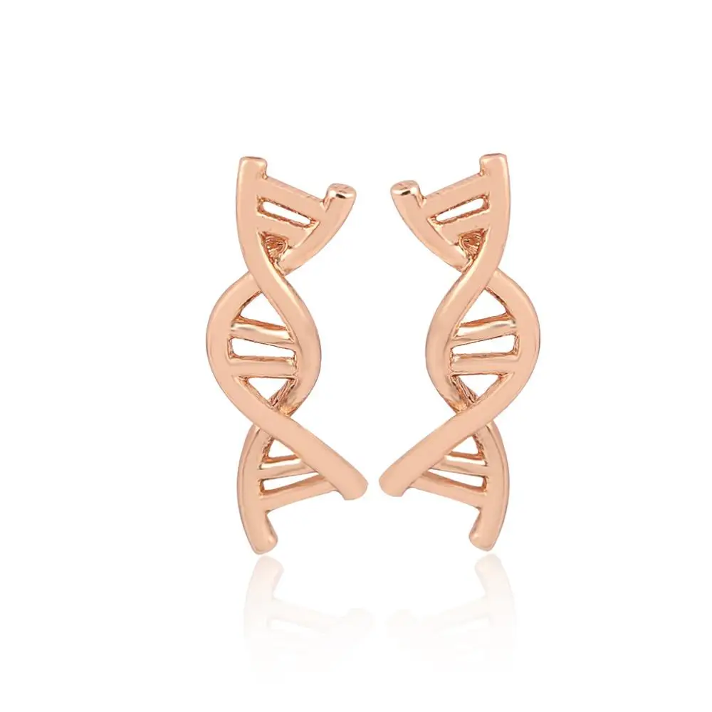 Punk Boho Geometrical DNA Stud Earrings Biology Chemistry Molecule Jewelry Earrings For Women lovers Teacher Scientist Gifts