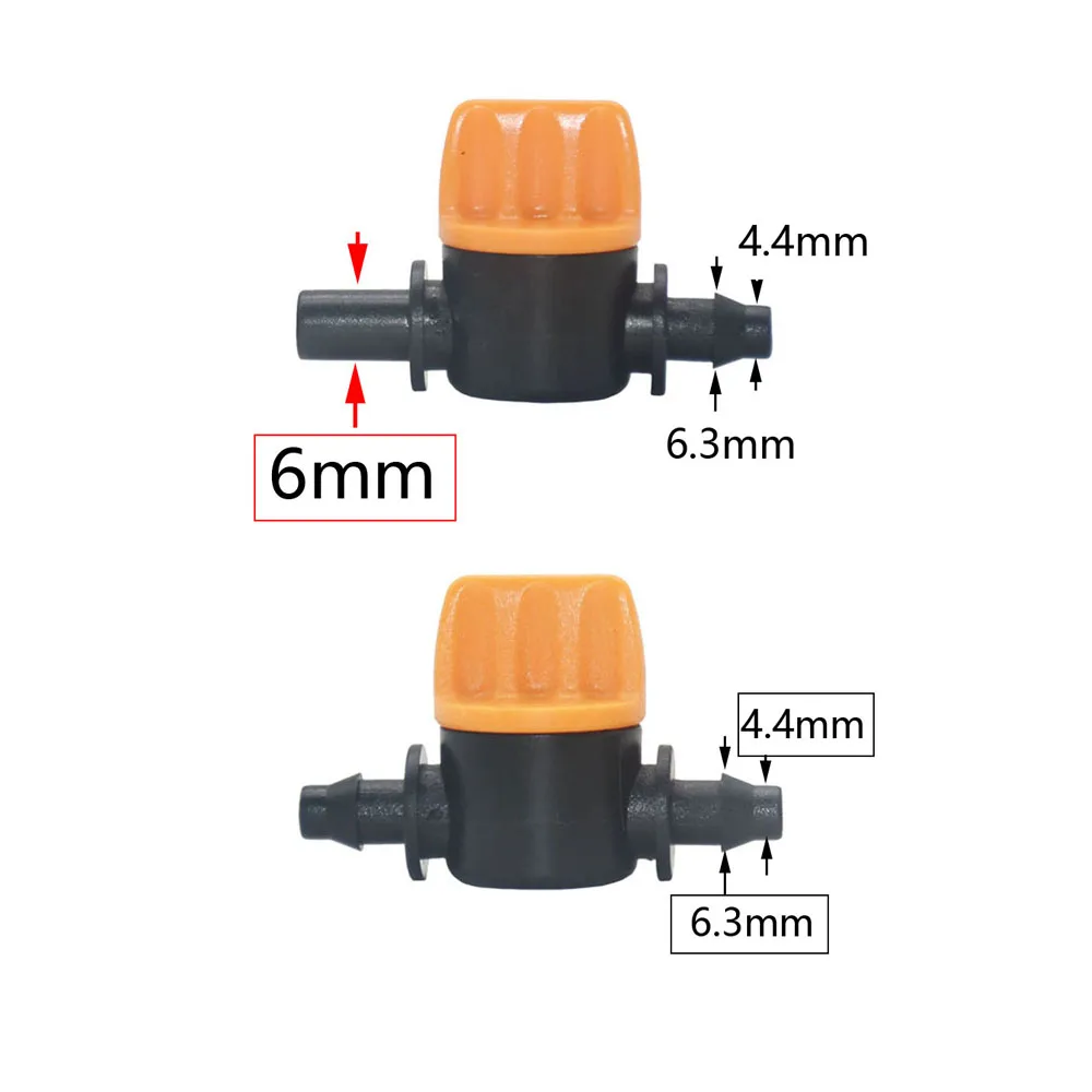 20-150pc 4/7mm króciec do węża Mini zawór kran ogrodowy 1/4 \