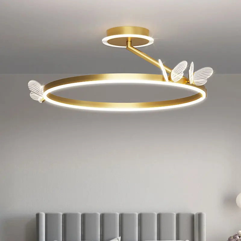 Butterfly LED Pendant Lights Nordic Bedside Staircase Home Light Fixture Modern Bedroom Restaurant Hallway Art Hanging Lamp Room