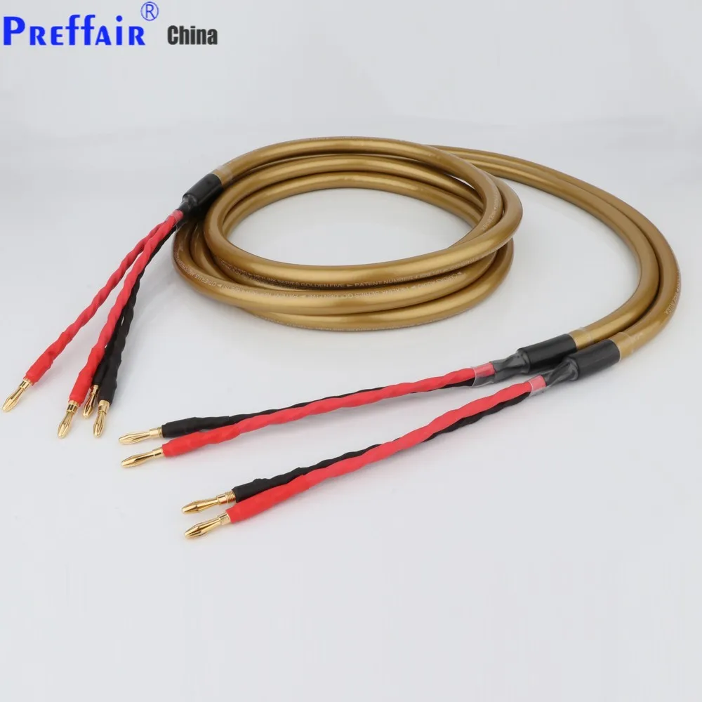 Pair Cardas Hexlink Gold Five 5-C OCC Copper HiFi Speaker Cable hi-end Crystal Copper Loud Speaker Cable With Banana Plug