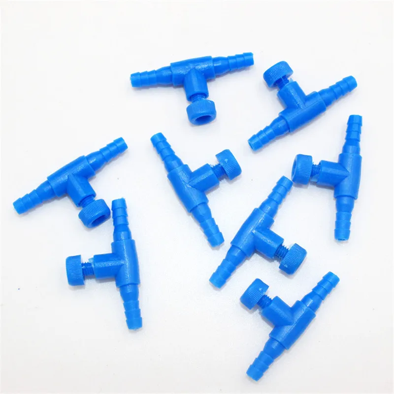 20pcs Dripper Watering Tee Connector Aquarium Pump Flow Control Valves Adjustable Air Tube Joint Greenhouse Tools