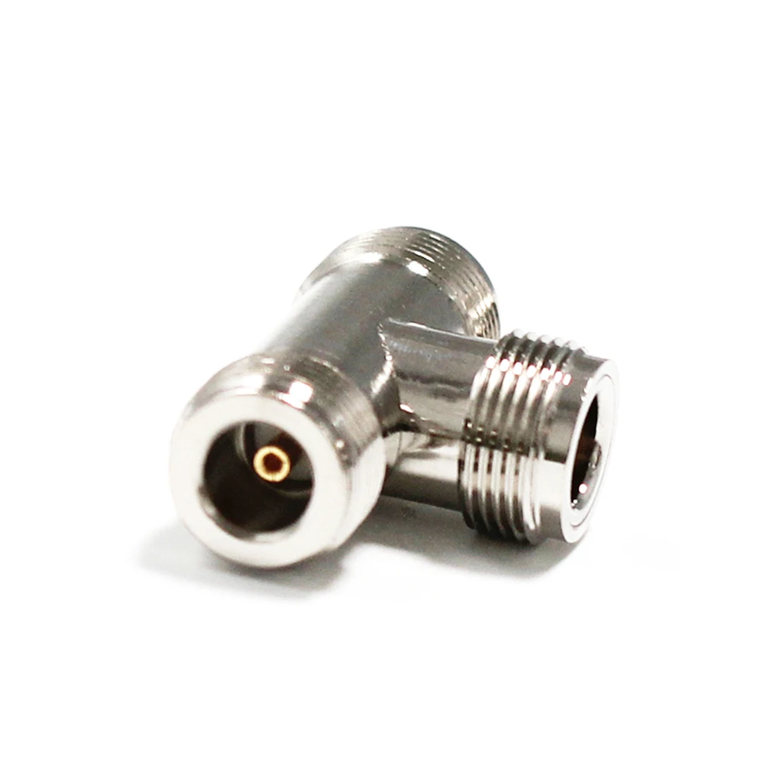 1pc N  Female Jack  to 2*N  Female Jack  RF Coax Adapter Convertor  Straight  T Type  Splitter  Nickelplated  NEW Wholesale