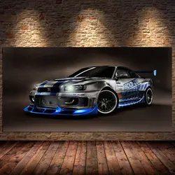 5D Dly diamentowy obraz pełny kwadratowy okrągły wiertło haft Skyline samochód sportowy Tuning Artwork diamentowy haft krzyżykowy do domu