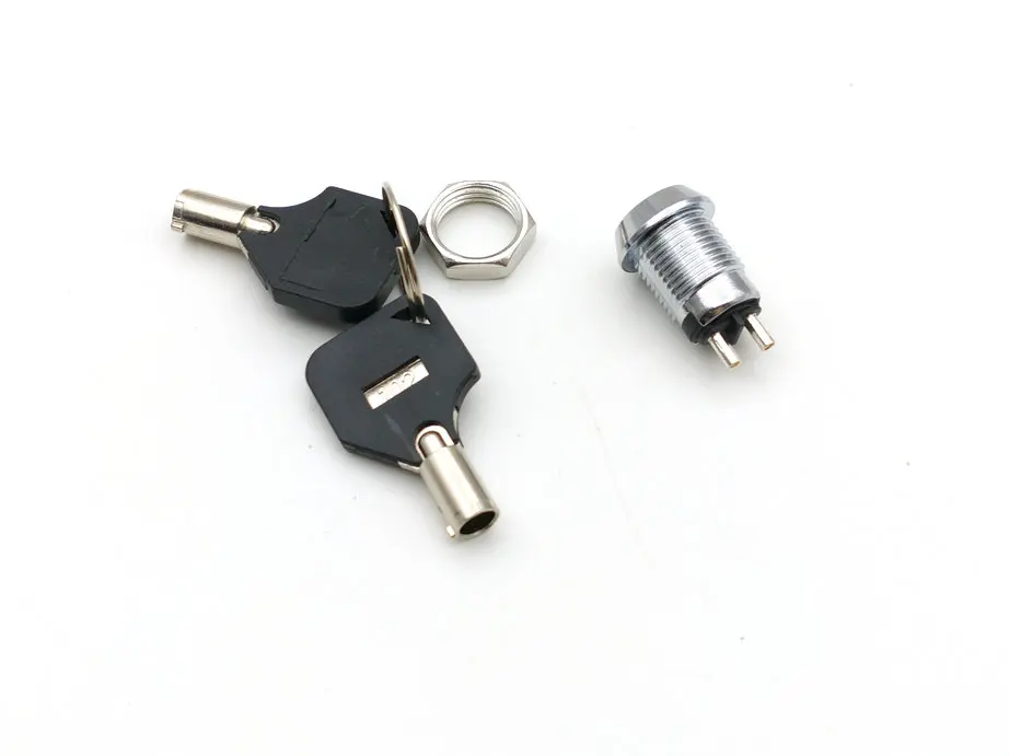 1set Mini Key Ignition Switch ON/OFF Lock Switch Key OFF Out 12MM