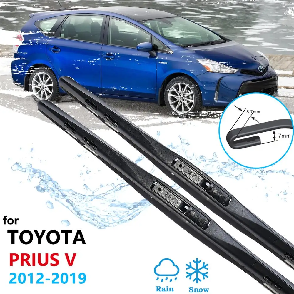 Car Wiper Blade for Toyota Prius V α Daihatsu Mebius 2012~2019 ZVW40 Windscreen Windshield Wipers Car Accessories 2013 2014 2015