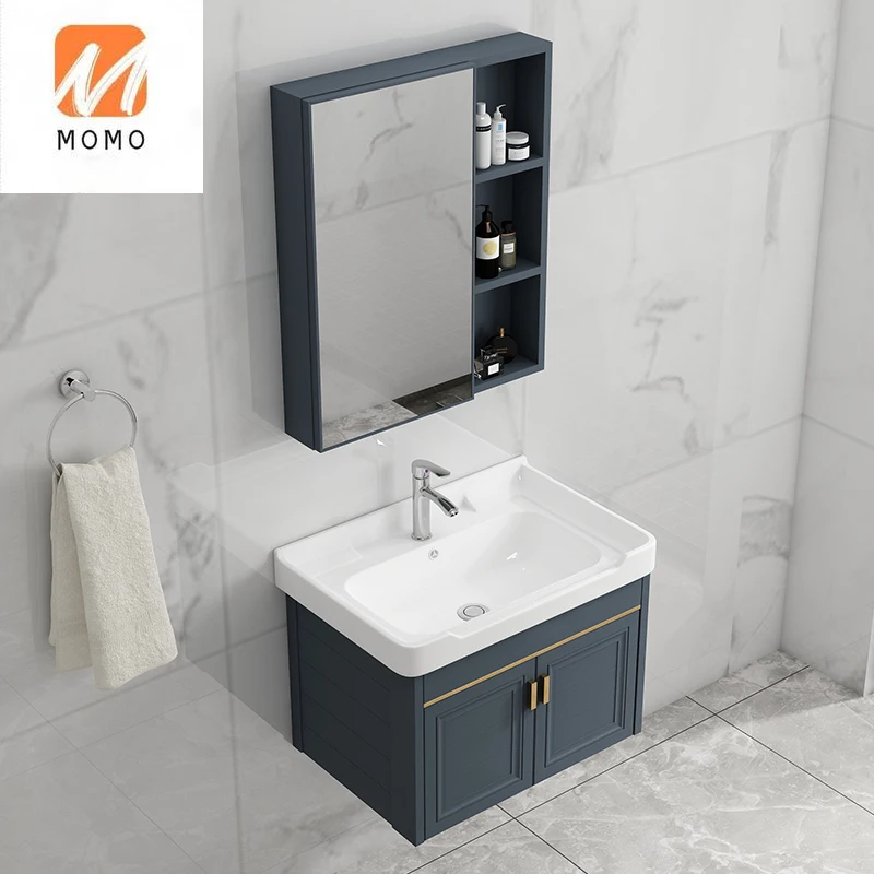 Modern Minimalist Alumimum Bathroom Cabinet Bathroom Balcony Wash Basin Cabinet Combination Washbasin Washstand Basin