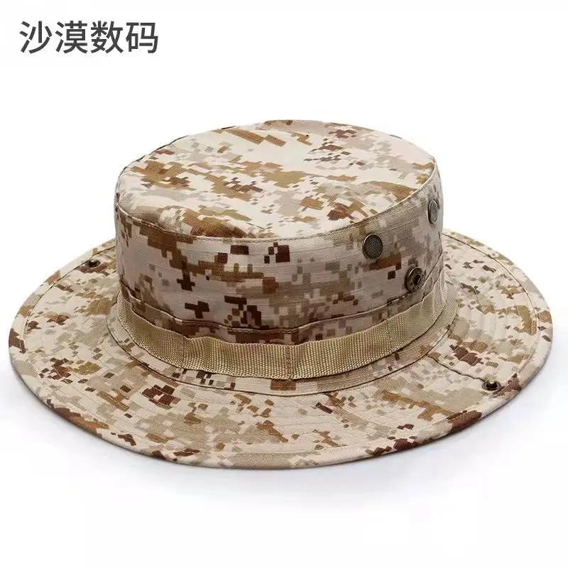 Camouflage Bucket Hats Hunting Outdoor Hiking Fishing Sun Protector Fisherman Cap Tactical Men