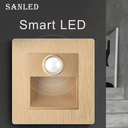 2W Sensor Control Night light Intelligent Wall Lamp LED Stair Light Recessed Step Lamp Ladder Foyer Corridor Bedroom Bathroom
