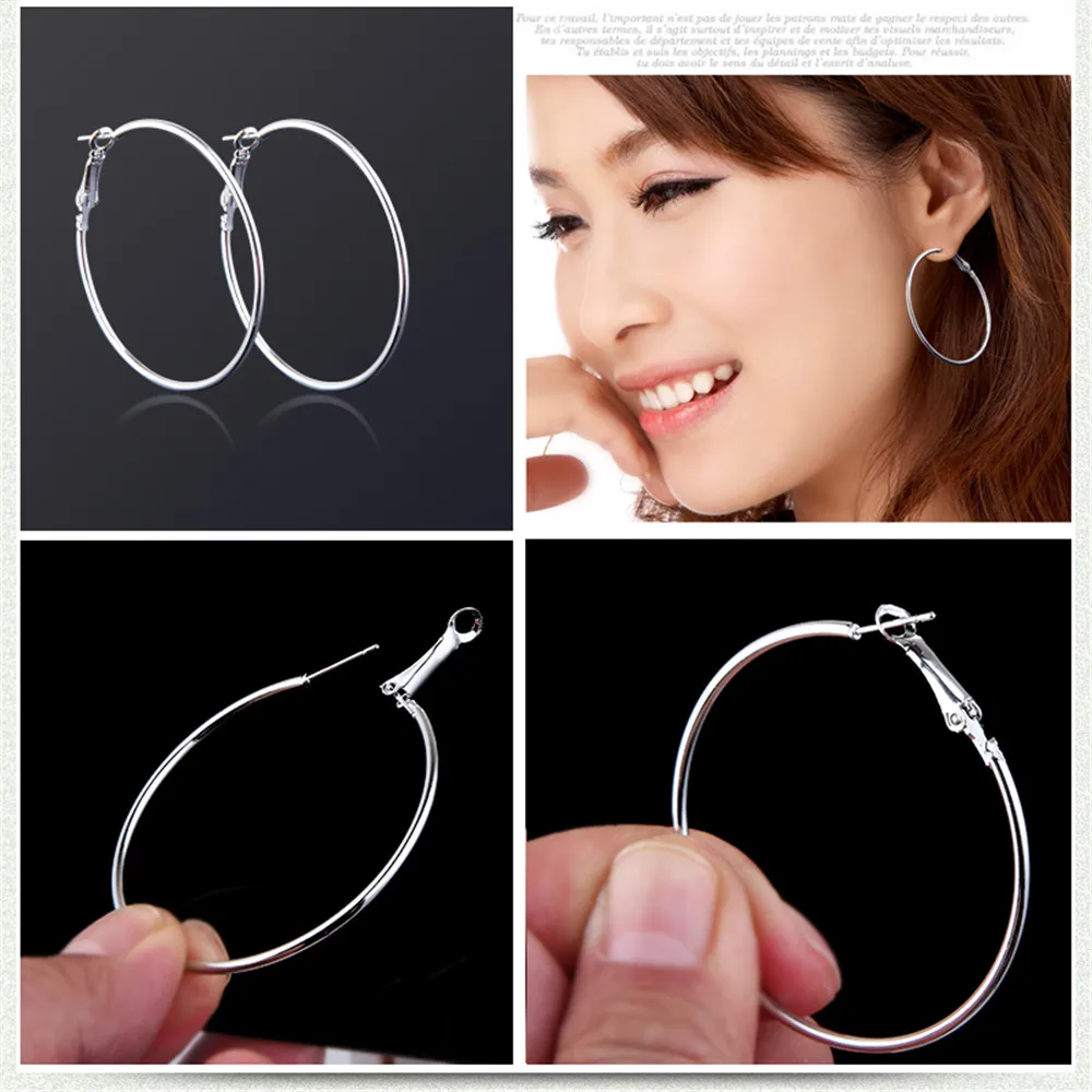 stainless steel hoop earrings for women simple big round moda feminina charm 2020 brincos para as mulheres aros mujer jewelry