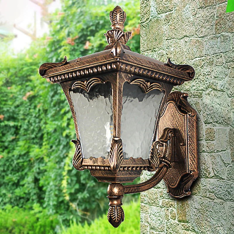 Luminária de Parede Externa Europeia para Jardim e Varanda, Impermeável, Estilo Industrial Retrô, para Cerca de Jardim