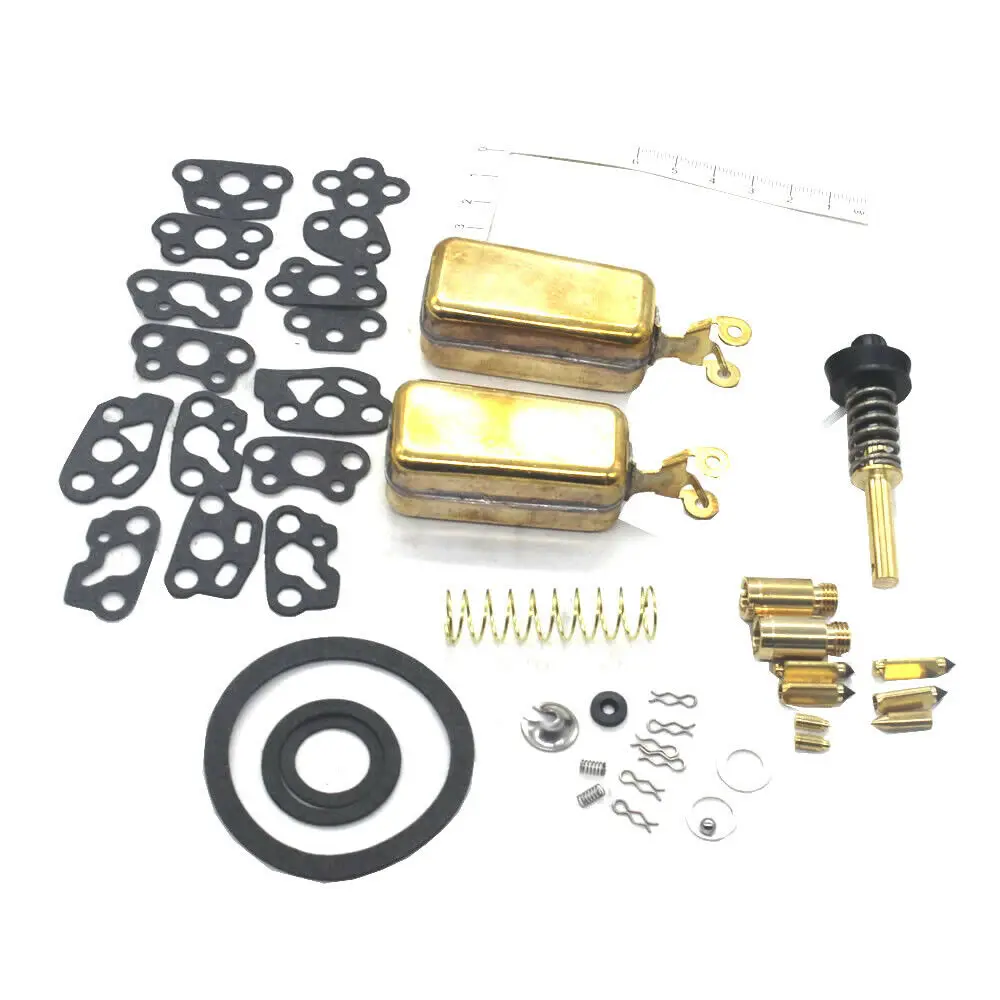 Carb Rebuild Kit for Edelbrock AFB 1400 1403 1404 1405 1407 1408 1409 1410 1411 1477 (With 2 Brass Floats)