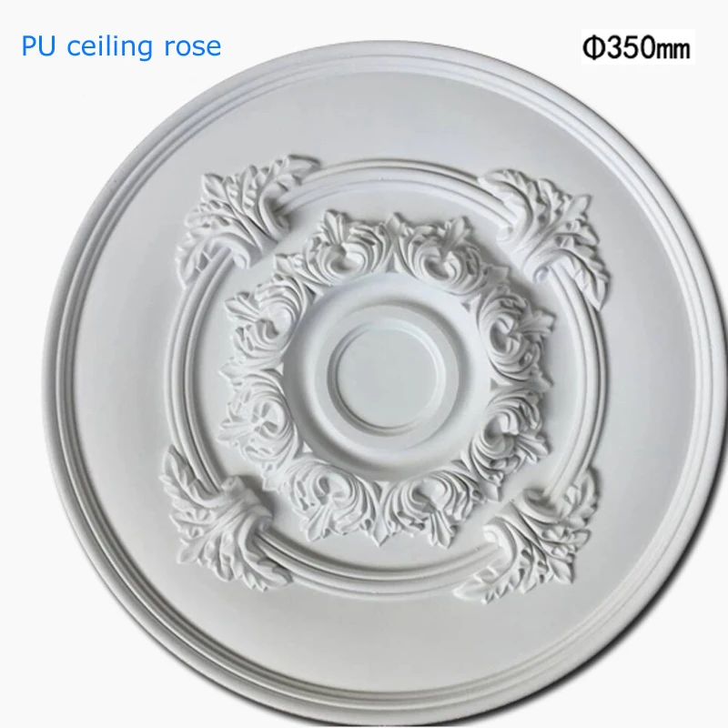 PU Decorative Chandelier Ceiling Rose Lamp Base Rosette Pendant Light Plate Panel Polyurethane Wall Moulding Medallion