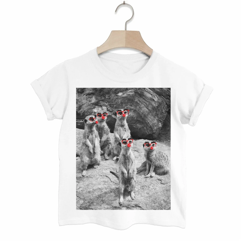 Batch1 Comic Relief Red Nose Day Funny Meerkat Unisex Children's Charity T - Shirt For Youth Middle - Age The Elder Tee Shirt