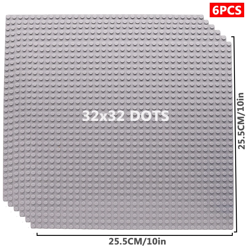 6 stks/set Bodemplaat 32*32 32*16 Studs Klassieke Figuren Bouwstenen Platen Bricks Grondplaat Blokken Kinderen speelgoed Voor Kid Geschenken - afbeelding 1