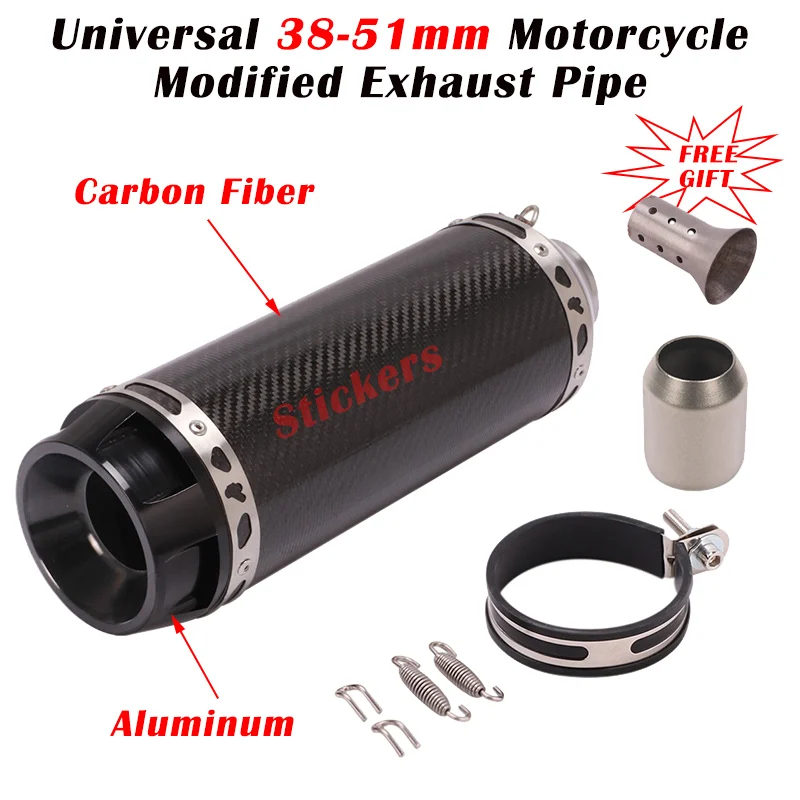 

51mm Universal Motorcycle TERMIGNONI Exhaust Escape Modified Carbon Fiber Muffler DB Killer For GSX-S 750 S1000RR DUKE 790 R1