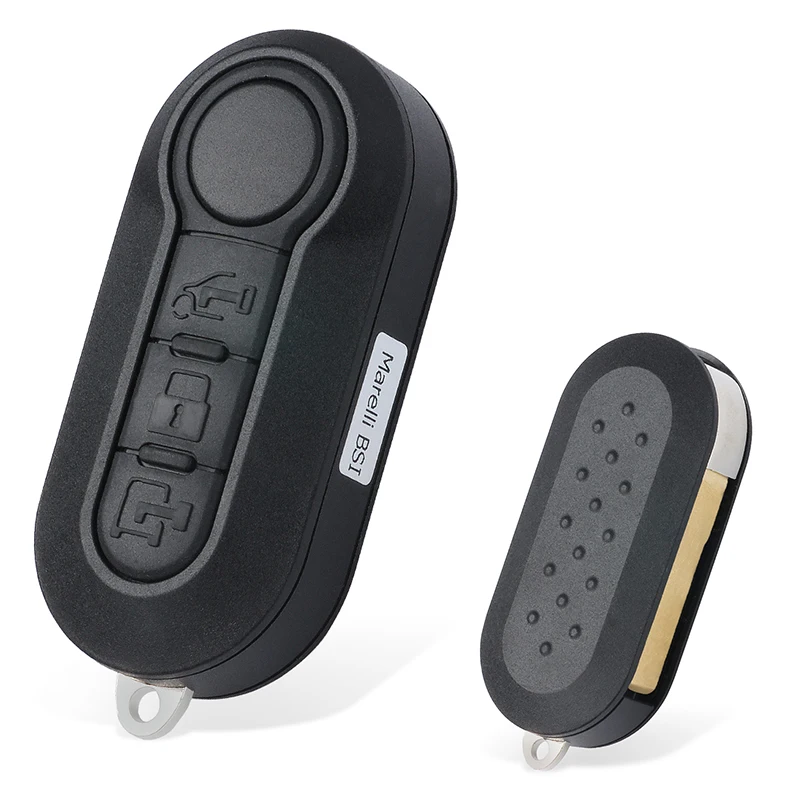 KEYECU 433MHz ID46 Chip Marelli BSI / Delphi BCM RX2TRF198 Flip Remote Key Fob do Fiat 500L MPV Ducato Citroen Jumper Peugeot