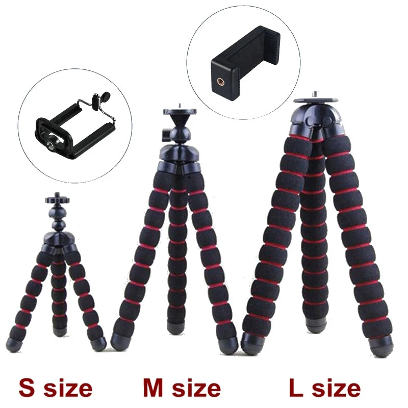 Sponge Flexible Octopus 3 Sizes L M S Phone Bracket Stand Holder Tripods for GOPRO DSLRS Digital Camera Smart Phone