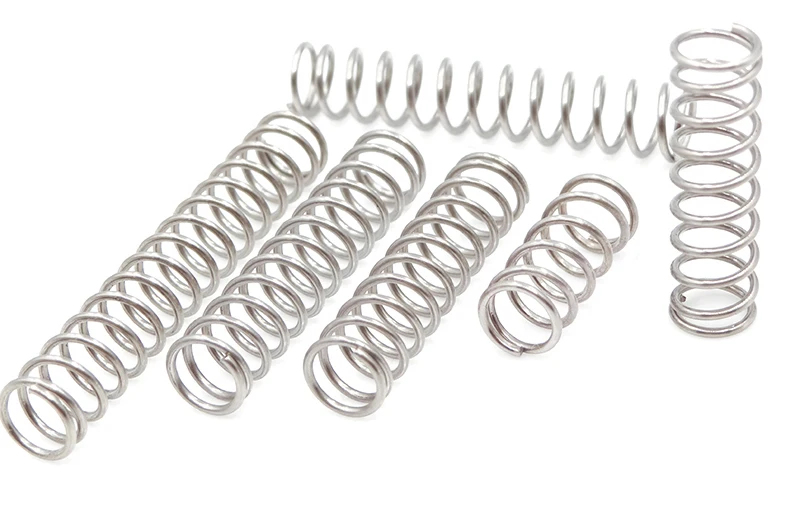 High quality 304 stainless steel compression spring Repair small spring suit Wire diameter 0.5/0.3/0.4 OD4/5/6 10-30length 225pc