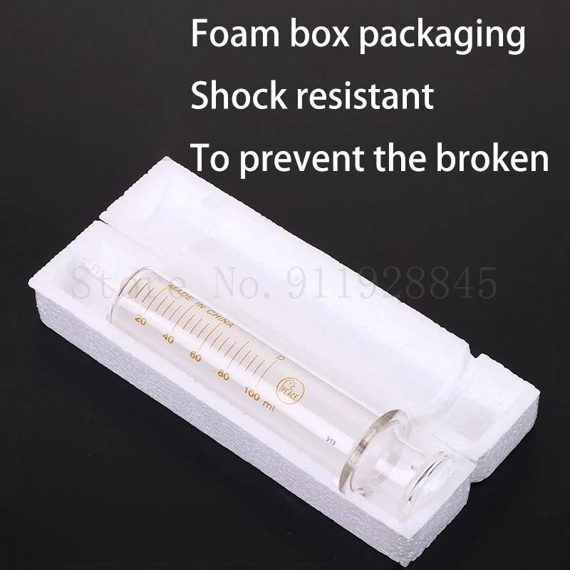 All size 1ml to 100ml Lab Disposable Glass injection syringe Glass Liquid injector transfer pipette sampler