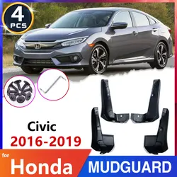 Tire Fender Mud Flap for Honda Civic 2016 2017 2018 2019 FC FC1 FC2 FC5 Car Mudflaps Splash Guards Car Accessories Stickers