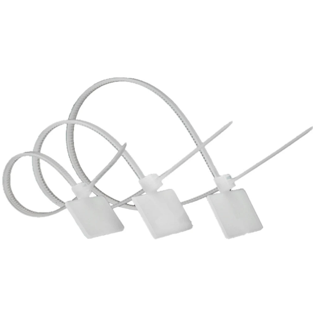100PCS Muti-purpose Nylon Self-Locking Network Cable Zip Tie Tags Trim Wrap Loop Wire Straps Label
