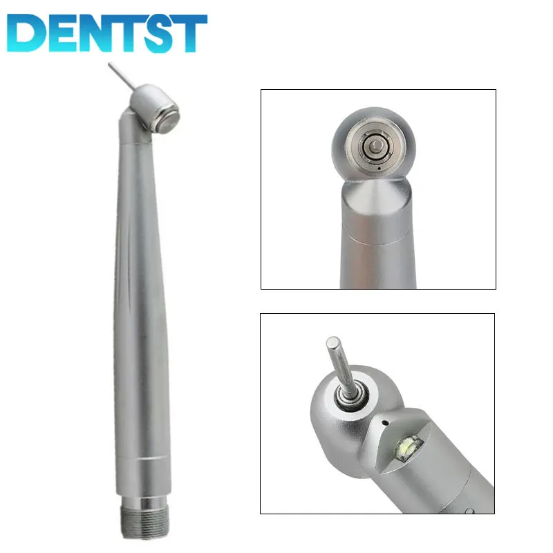 Dental LED Handpiece 45 Degree High Speed Ceramic Bearing Standard Head Push Button With E-Generator B2 M4 Autoclavable