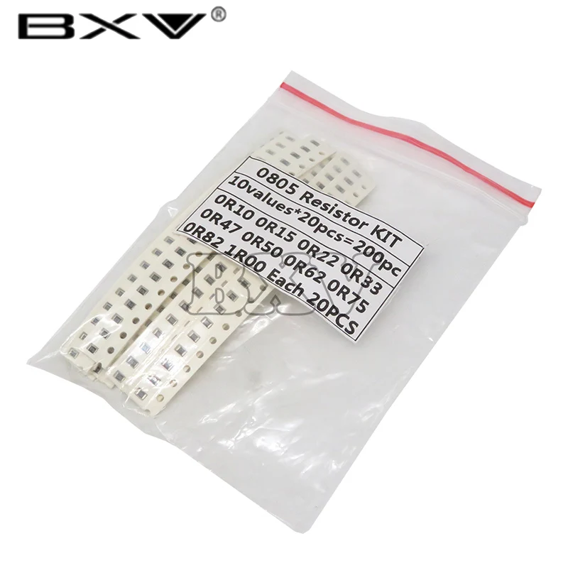 200PCS 660PCS 720PCS 4000PCS 0402 0603 0805 1206 1210 2512 1% 5% SMD Resistor Kit 10K 100K 1K 1R 100R 220R Assorted Kit