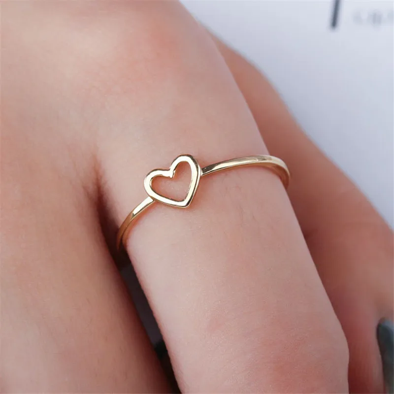 Woozu Fashion Simple Love Rings For Women White Gold Color Wedding Jewelry Ladies Gifts 2026 New Arrivals Dropshippping