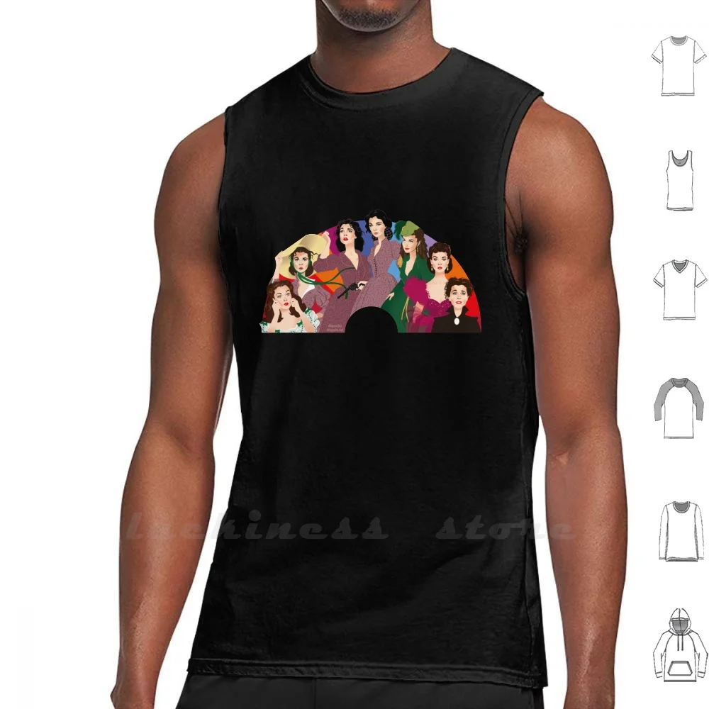 Scarlett Fan Tank Top Cotton Vest Sleeveless Men Women Scarlett Fan Alejandromogolloart Alejandro Mogollo Art Alemogolloart