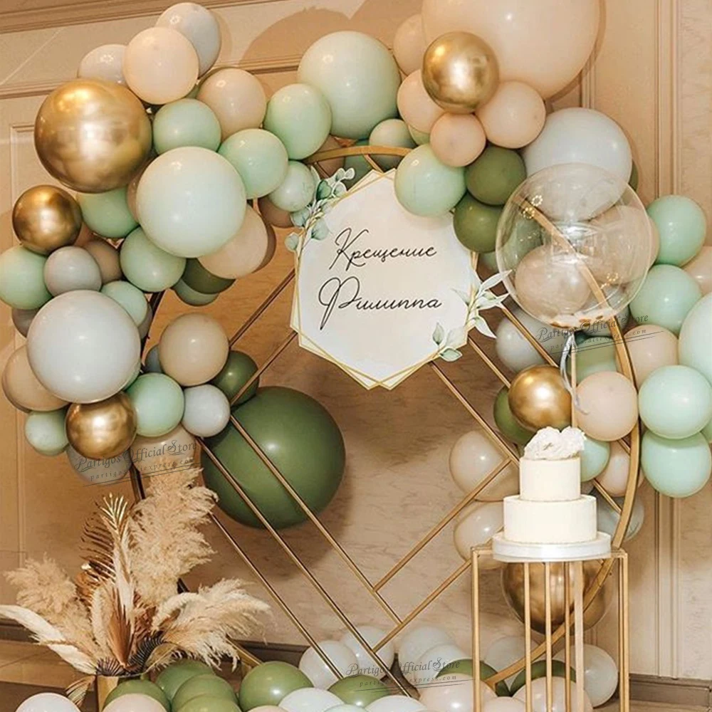 

127Pcs Macaron Color Avocado Green Latex Balloons Garland Kit Chain Birthday Valentines Day Wedding Party Decorations Globos