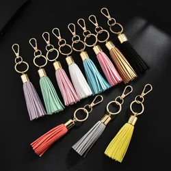 Big Korea Suede Flocking Tassel Keychain Keyring Bag Pendant Decoration Accessories