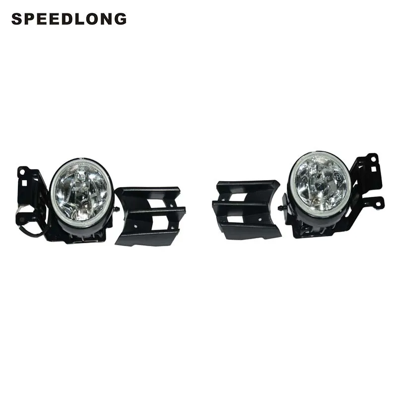 1Set Clear Lens Front Bumper Fog Light Lamps Driving Lights w/Cover Bezels Fit For Mitsubishi Montero Pajero Sport 2000-2006