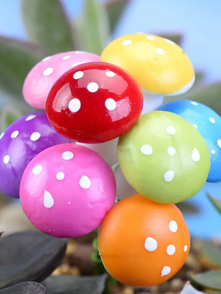 Mini-Schaum-Miniaturpilze, roter Pilz, künstlicher Garten, Feenbonsai, Topf, handgefertigte Dekorationen, DIY-Landschaftsmikro – Detail 7