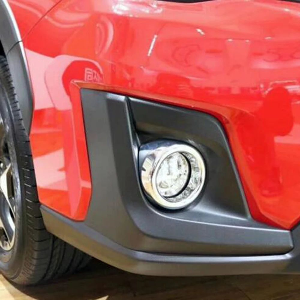 For Subaru XV Crosstrek 2017 2018 2019 2020 ABS Chrome Front Fog Light Cover Trim Foglight Eyebrow Molding Garnish Car Styling