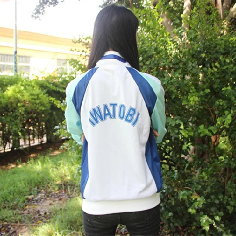 ¡Anime gratis! Chaqueta Unisex con capucha Iwatobi, ropa deportiva Haruka Nanase para hombres y mujeres, disfraz de Cosplay de escuela secundaria