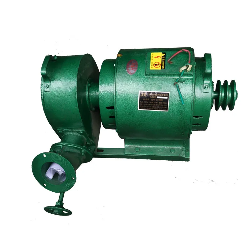 Water flow horizontal and flush dual-use three kilowatt small hydroelectric generator 3000 watts