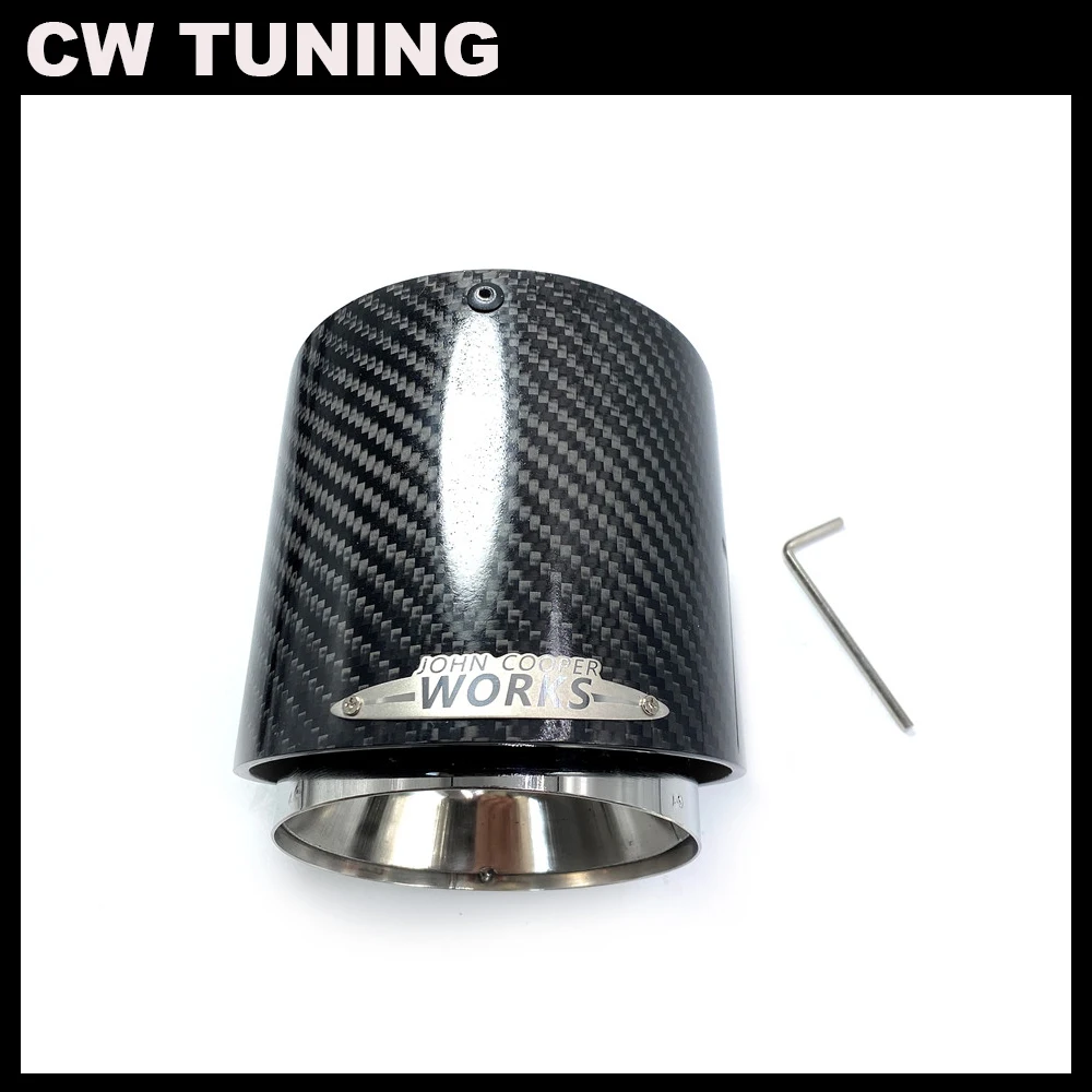 High Quality For Mini Cooper F54 F55 F56 F57 R60 R61 F60 R55 R56 R57 R58 R59 S JCW Carbon Fiber Exhaust Tip Pipe Car Accessories