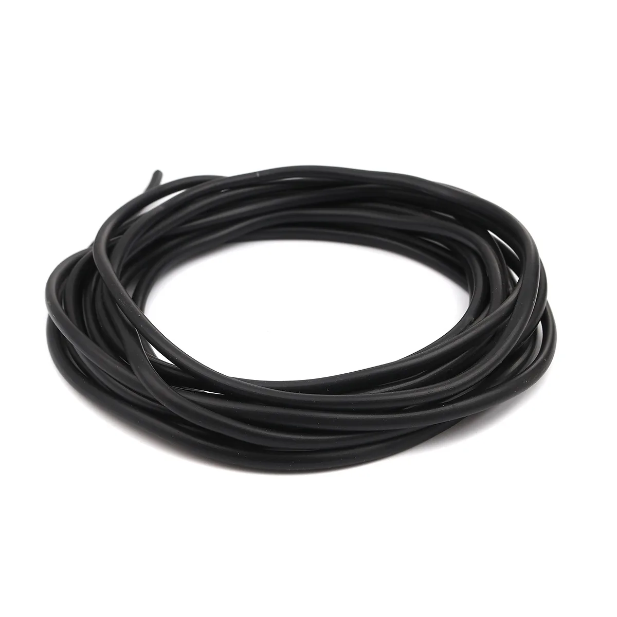 Rubber Jewelry Hollow Pipe Tube Cord Black Handmade DIY Making Necklace Earrings Jewelry Findings 2-5mm, 1Roll (Approx 5 M/Roll)