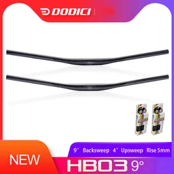 DODICI 9 Degree MTB Handlebar Carbon Fiber Bicycle Handlebar 31.8*720/740/760mm Matte Mountain Bike XC Bike Accessories