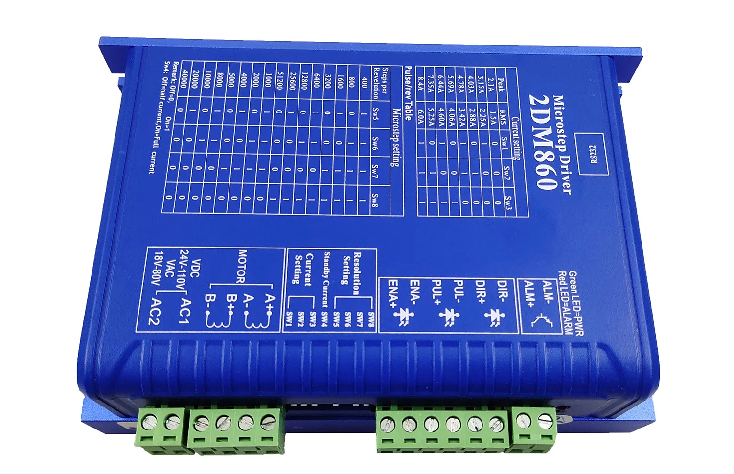 

CNC nema23/34 two-phase digital stepper motor driver 2DM860 mach3 engraving machine CNC system stepper motor driver JMC