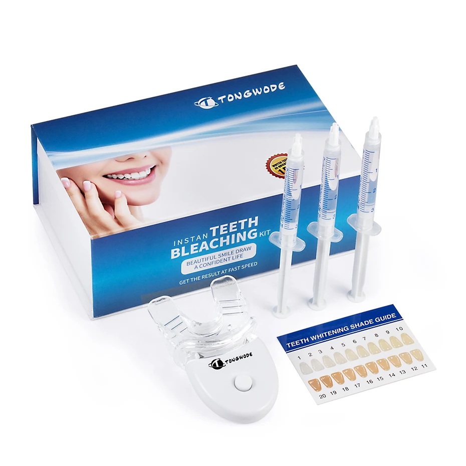 

TONGWODE Fast Teeth Whitening Light Kit With 35% Carbamide Peroxide Gel Pens Oral Care Professional Dental Bleaching System