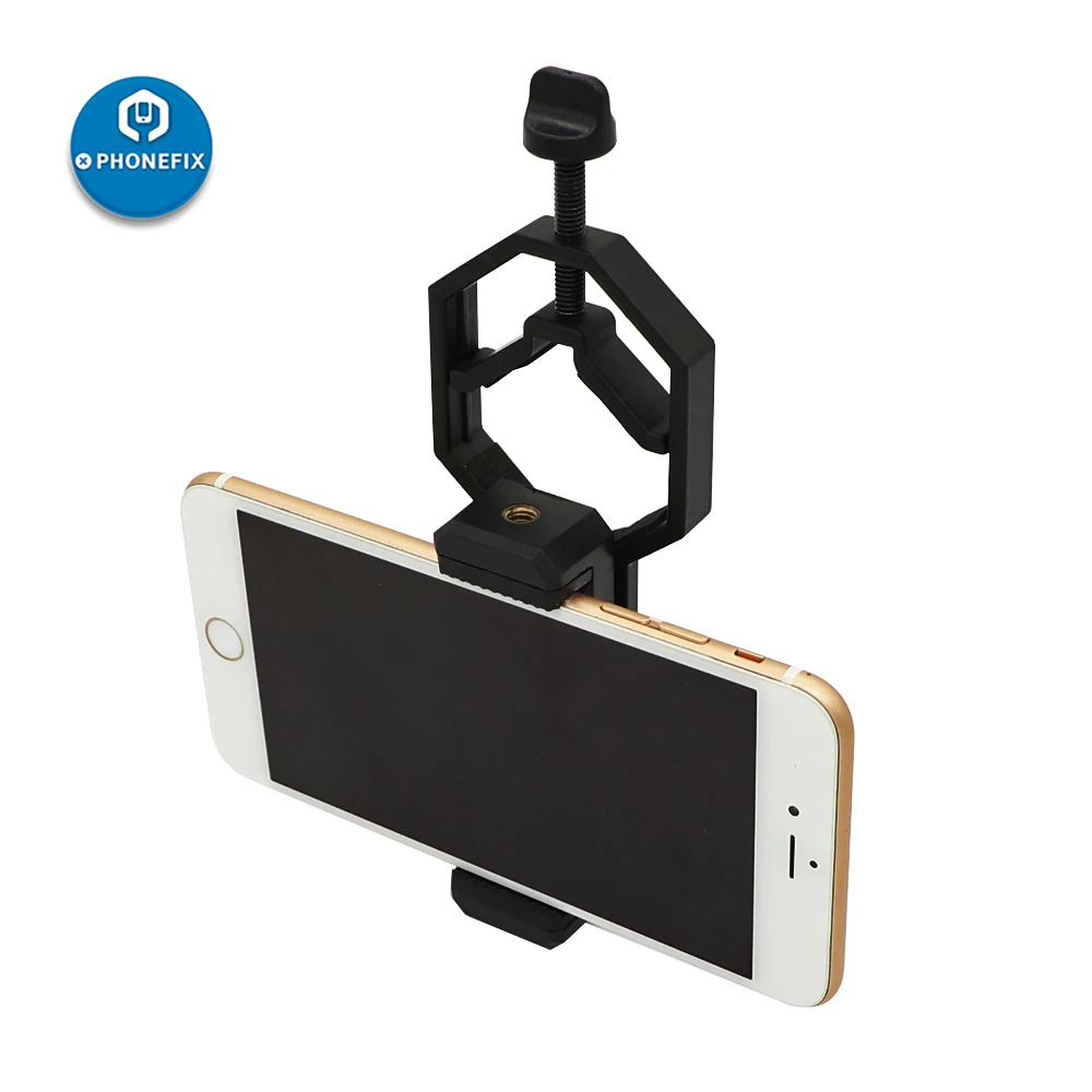 Imagem -04 - Adaptador Universal para Celular Clipe de Montagem Microscópio Trinocular Telescópio Suporte Ajustável para Smartphone para Captura de Imagem e Vídeo