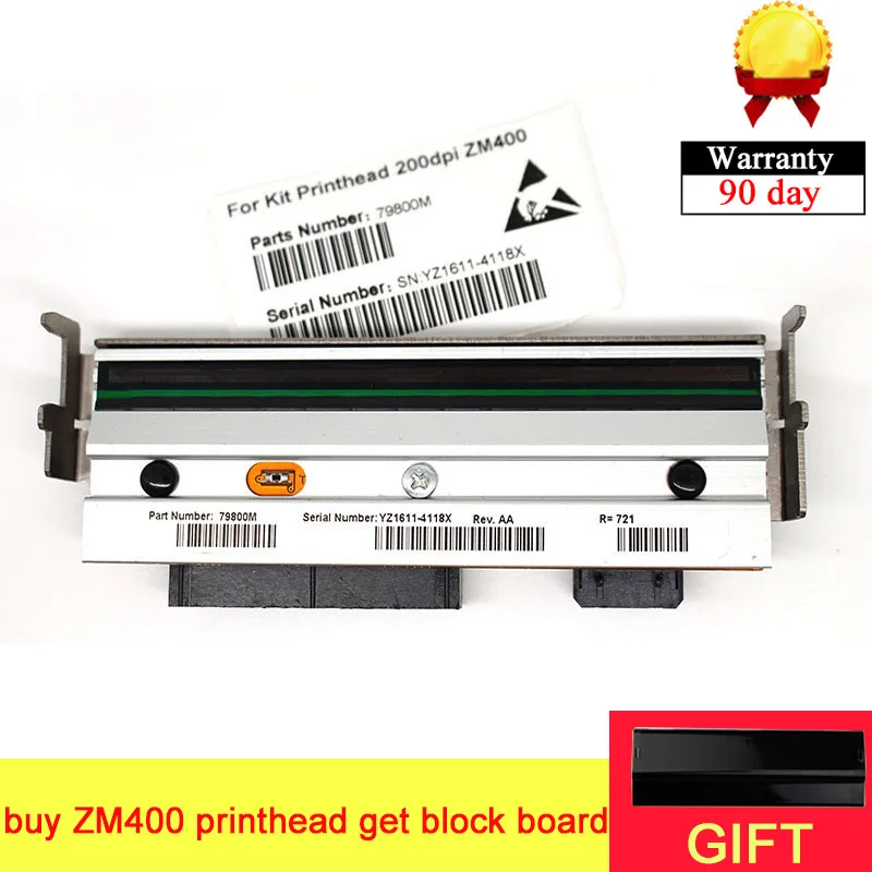 

New A+ Quality Thermal Printhead 79800M For Zebra ZM400 203dpi Barcode Label Printer Head, 90days Warranty