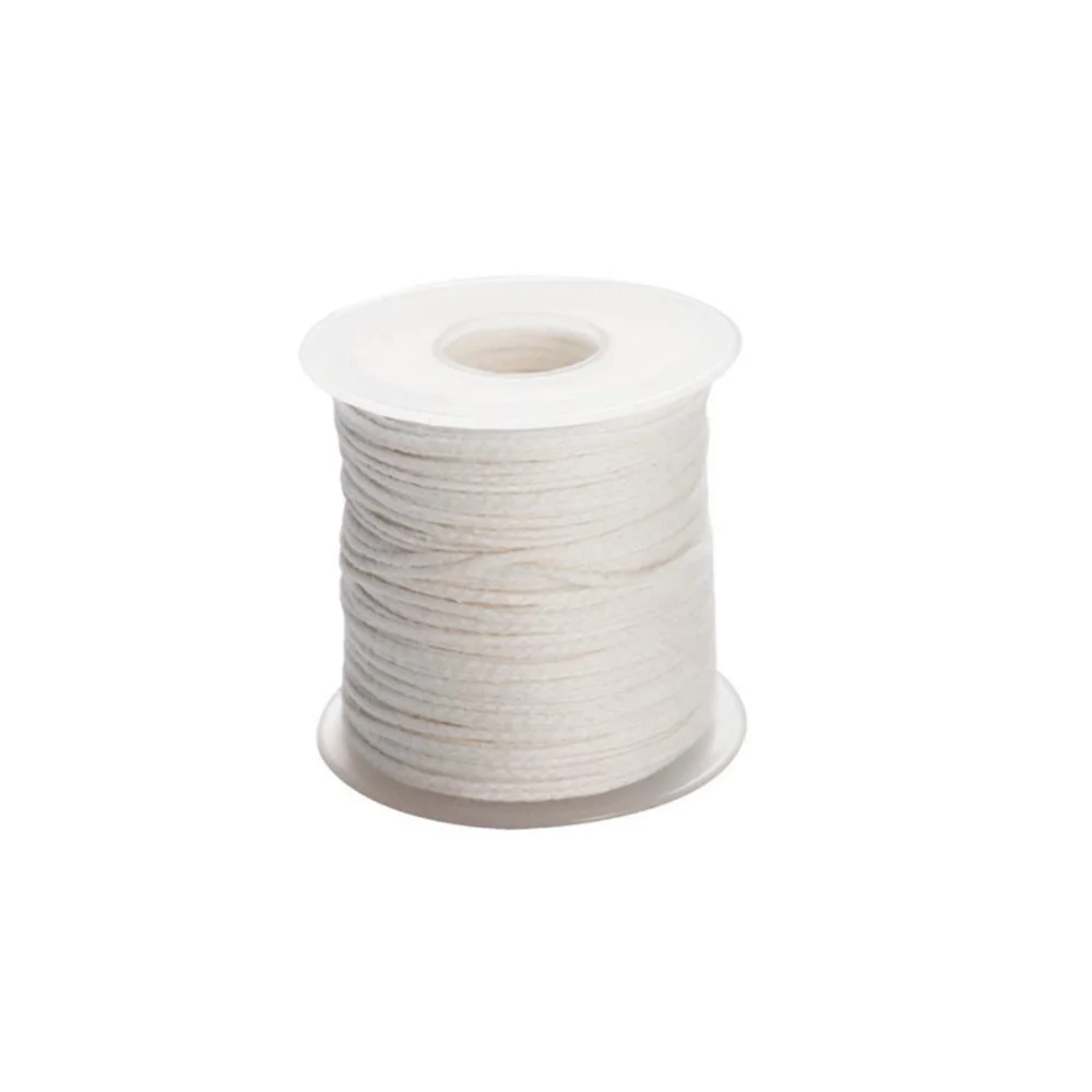 1 Spool of Unwaxed Cotton Square Braid Candle Wicks Candle Wax Core 61m X 2mm for Candle Making Craft DIY Candle Wicks Supplies